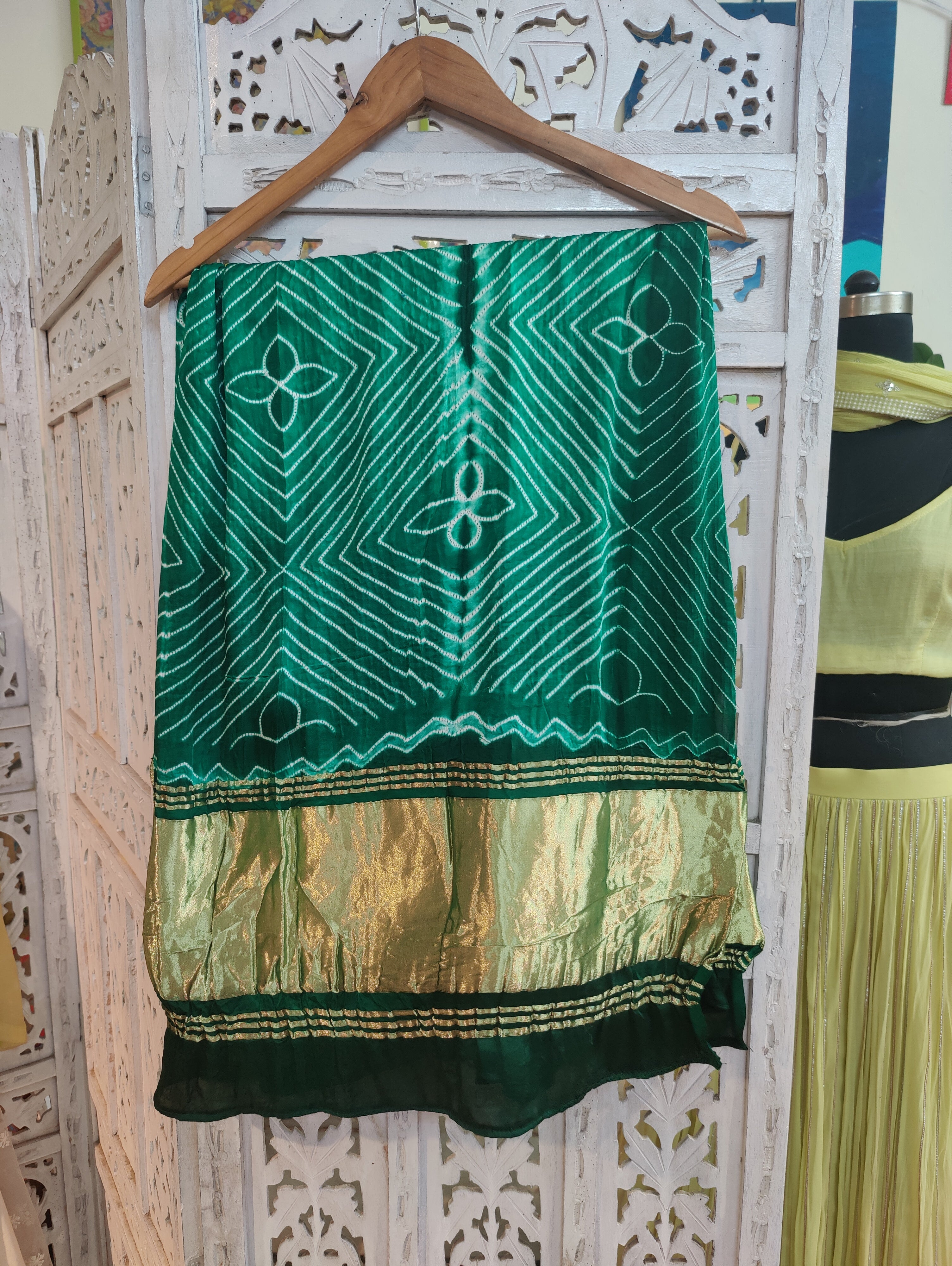 PURE SILK SHIBORI WORK GHADCHOLA DUPATTA