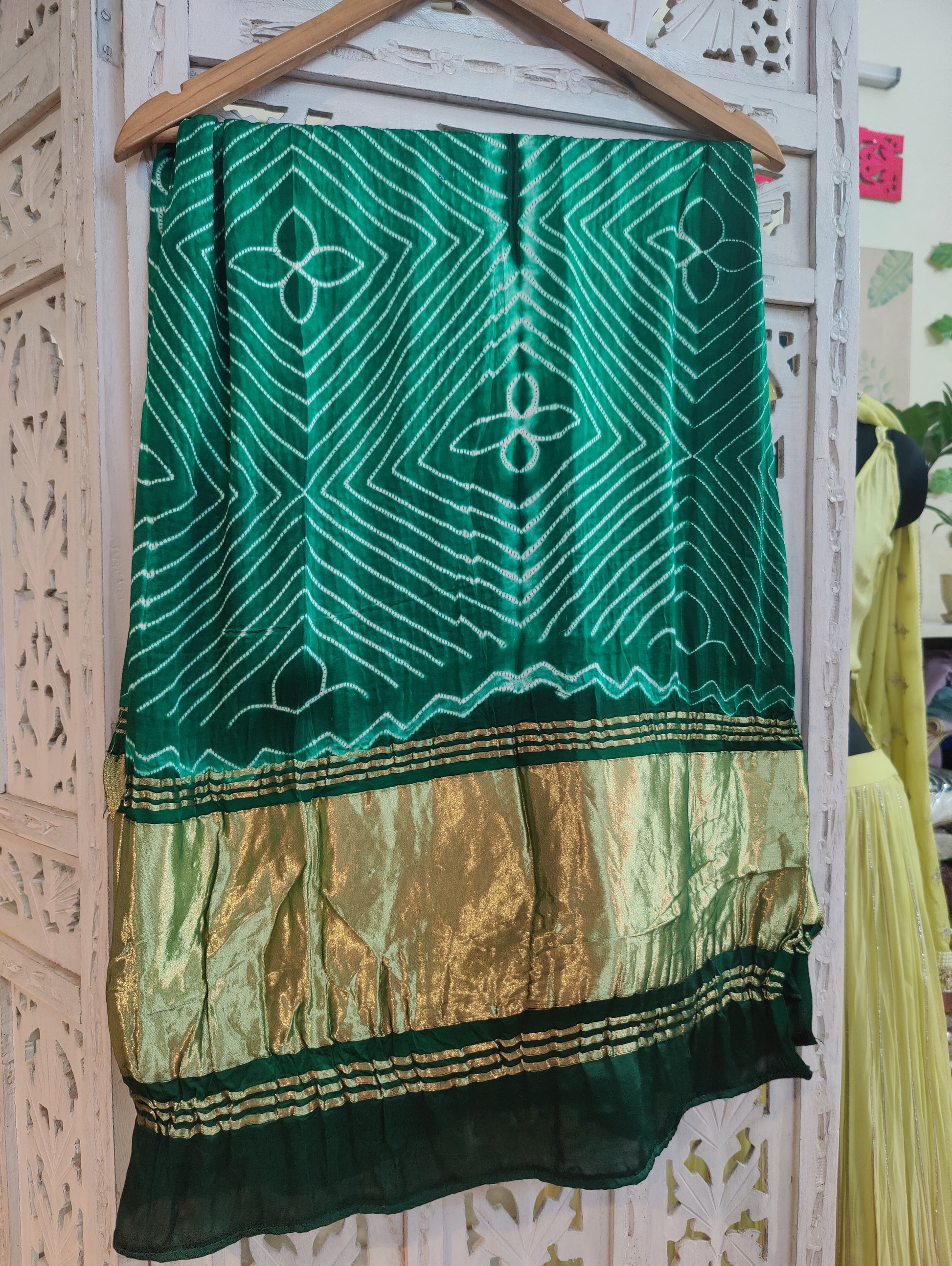 PURE SILK SHIBORI WORK GHADCHOLA DUPATTA