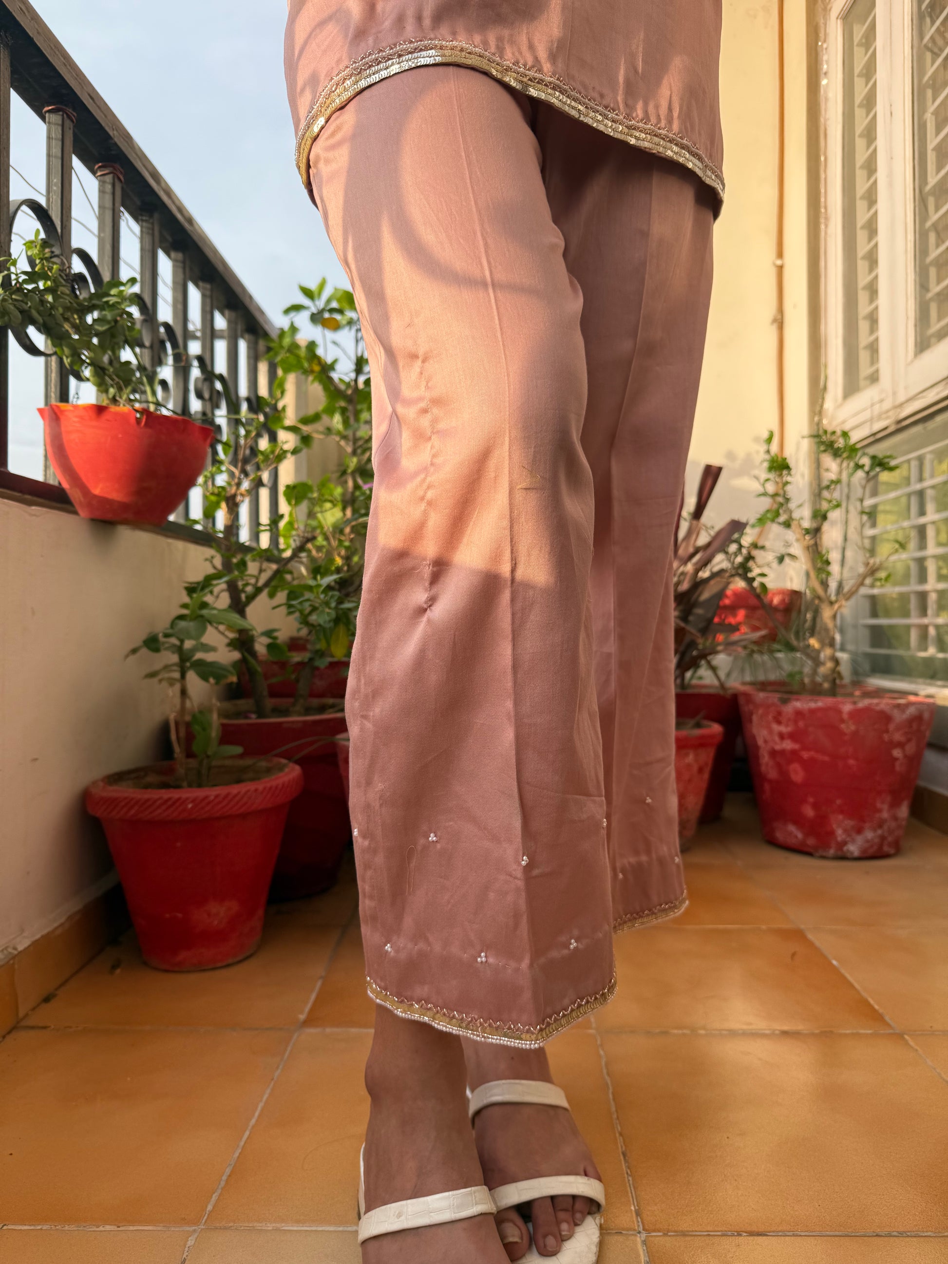 MEETHI- PANTS, Embroidered Cotton Pants for Women | Festive & Comfortable Bottomwear for Rakhi & Daily Wear