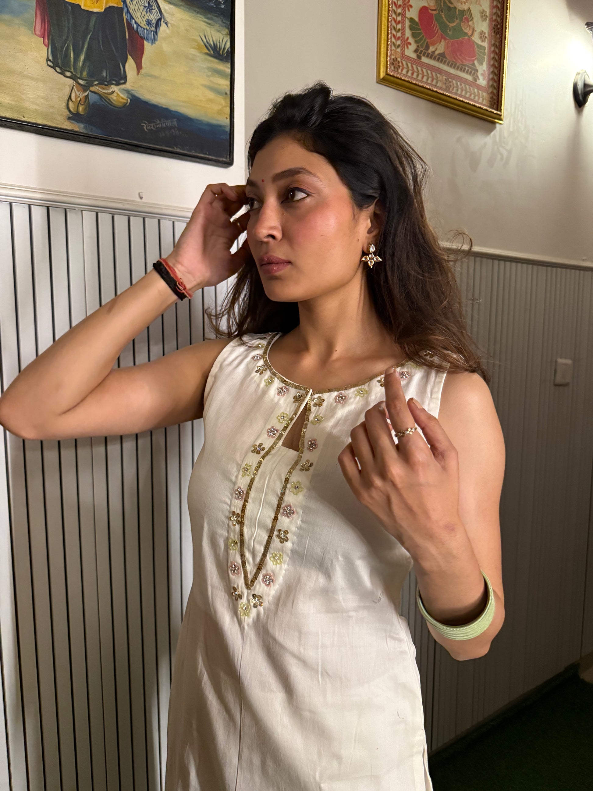 💎Heera 💎 Kurta CORD SET, Sleeveless kurta, Stylish Girly Cord set for Women, Classy Summer Outfit, Rakhi outfit for girls