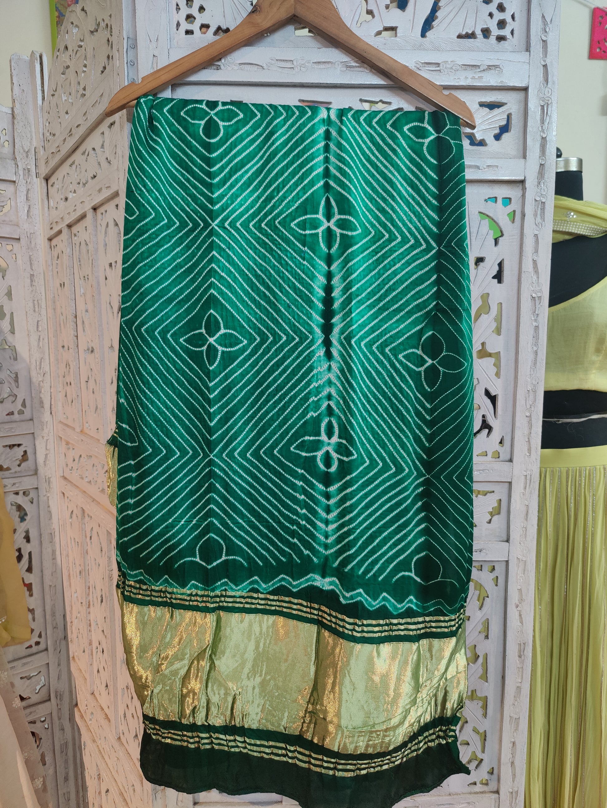 PURE SILK SHIBORI WORK GHADCHOLA DUPATTA