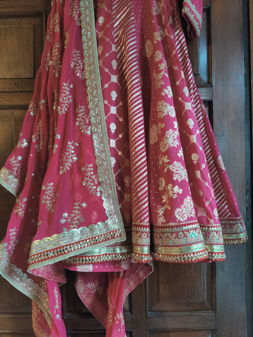 🌷AAYAT hot pink anarkali suit for weddings🌷