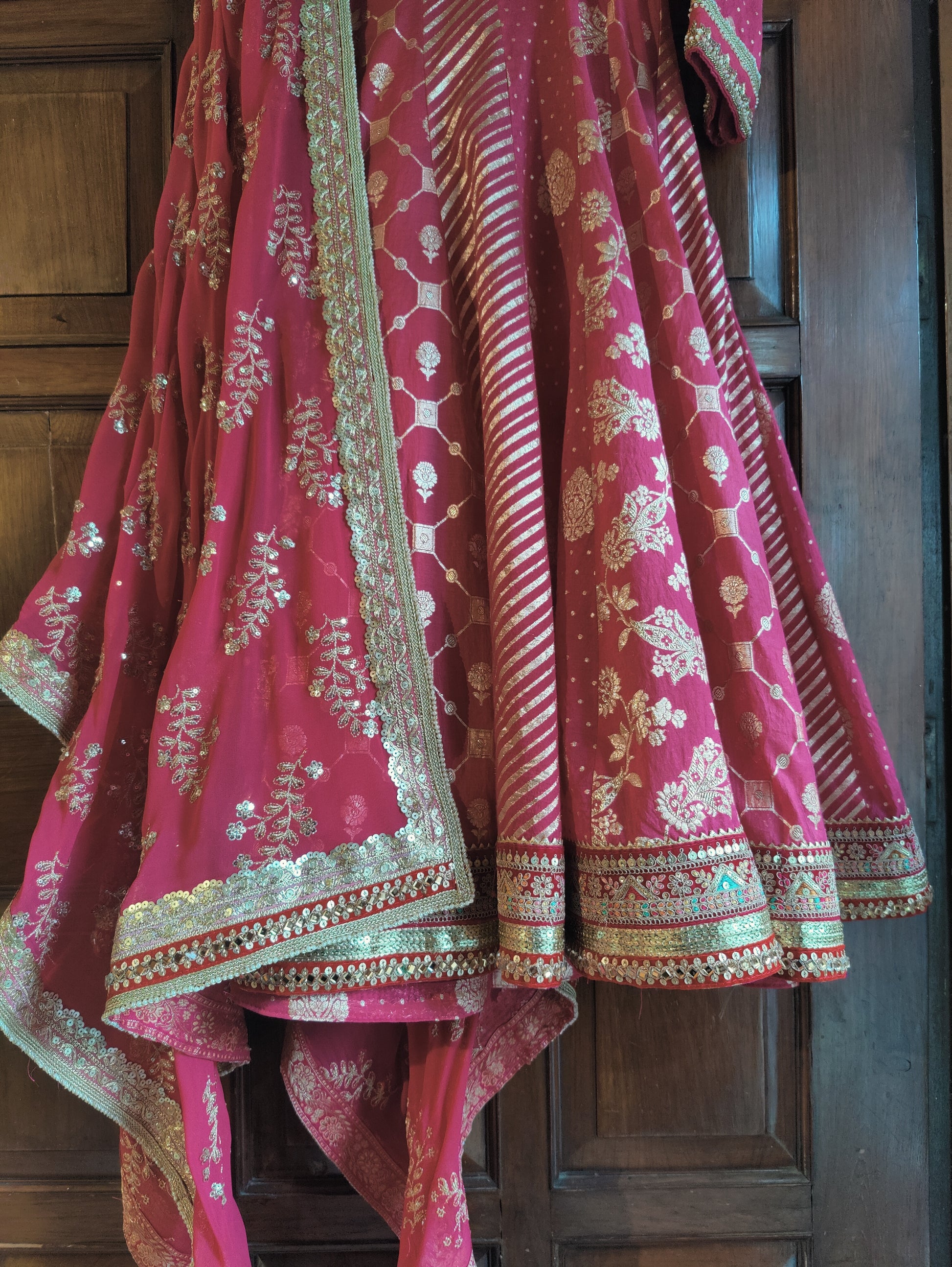🌷AAYAT hot pink anarkali suit for weddings🌷