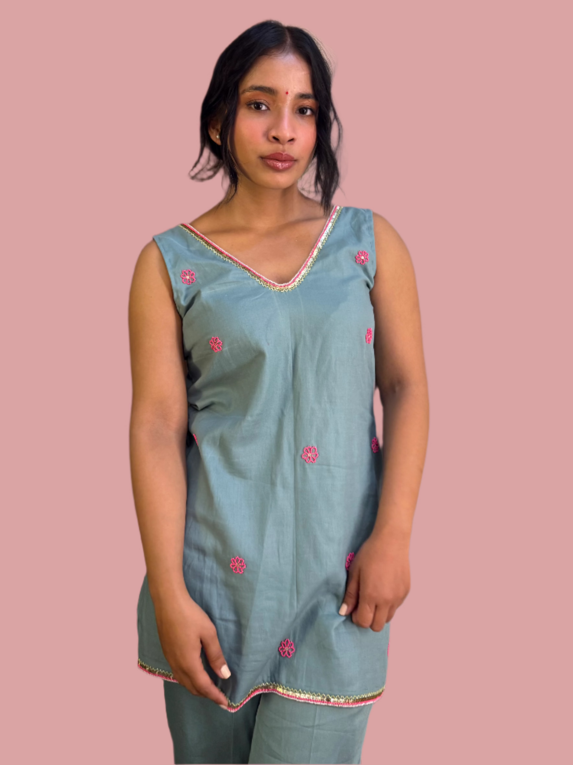 🌷 MEHEK 🌷cuts-levees cord set with embroidery festive wear