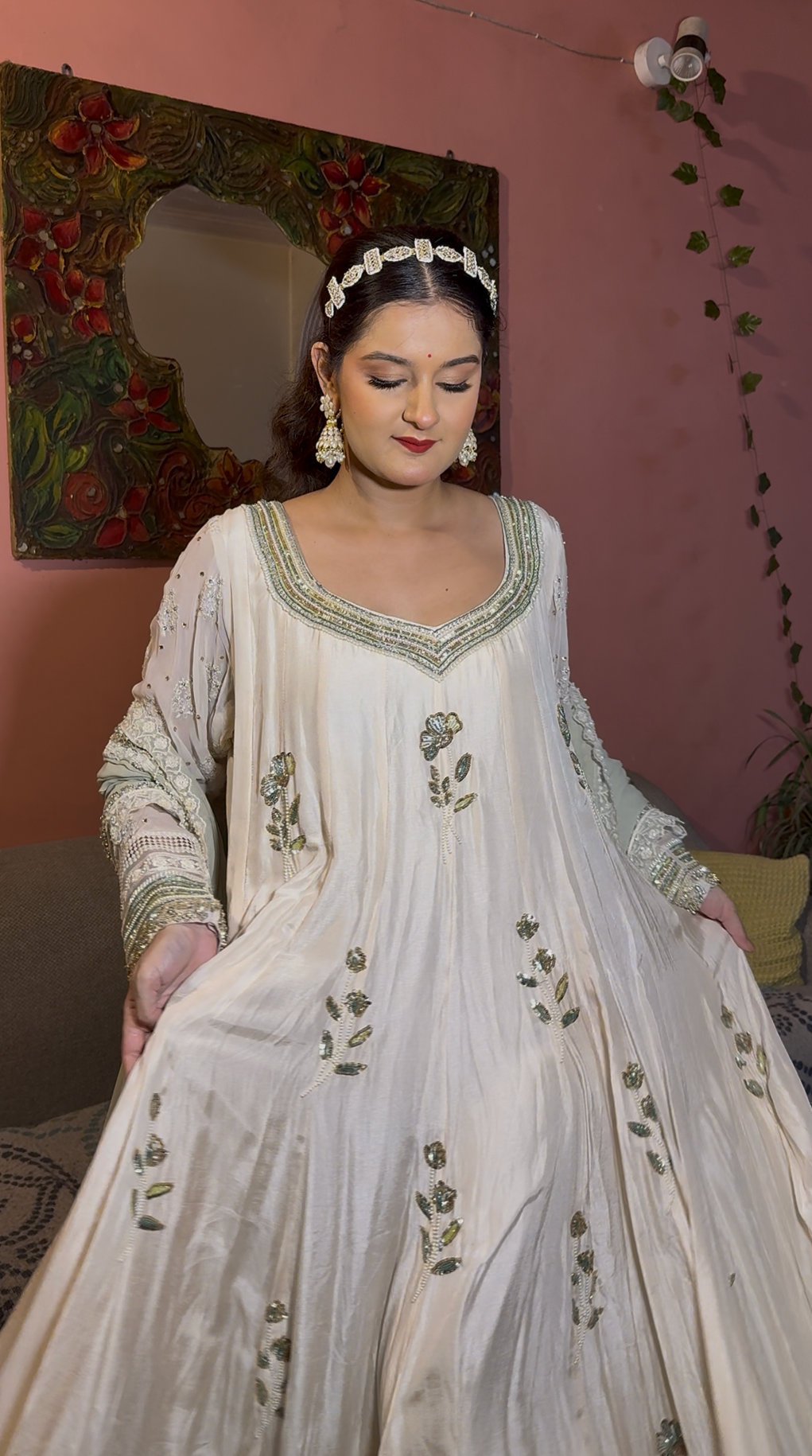 🌻Riwaayat 🌻Semi bridal Anarkali, Royal and Elegant for weddings and Roka ceremonies