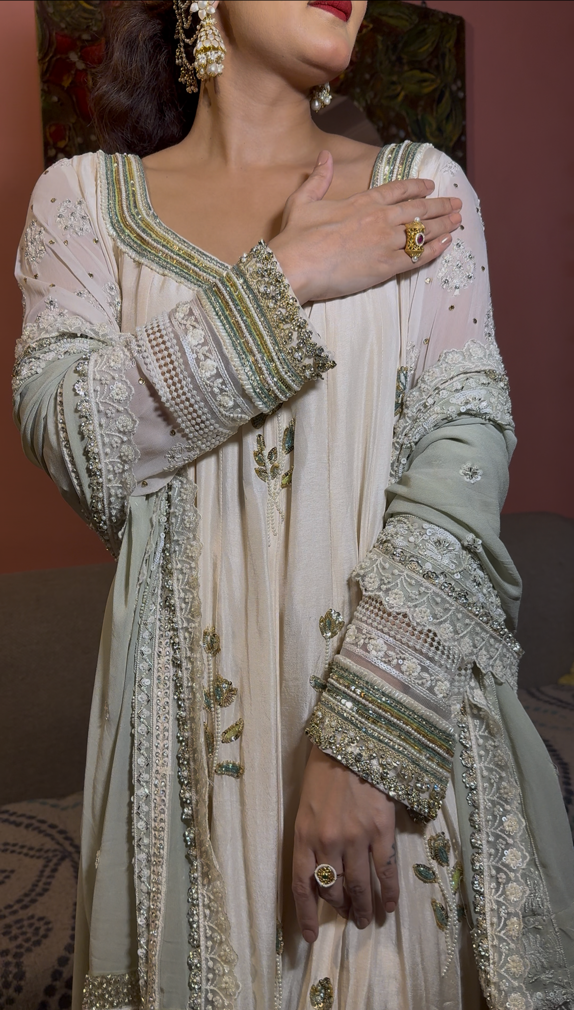 🌻Riwaayat 🌻Semi bridal Anarkali, Royal and Elegant for weddings and Roka ceremonies