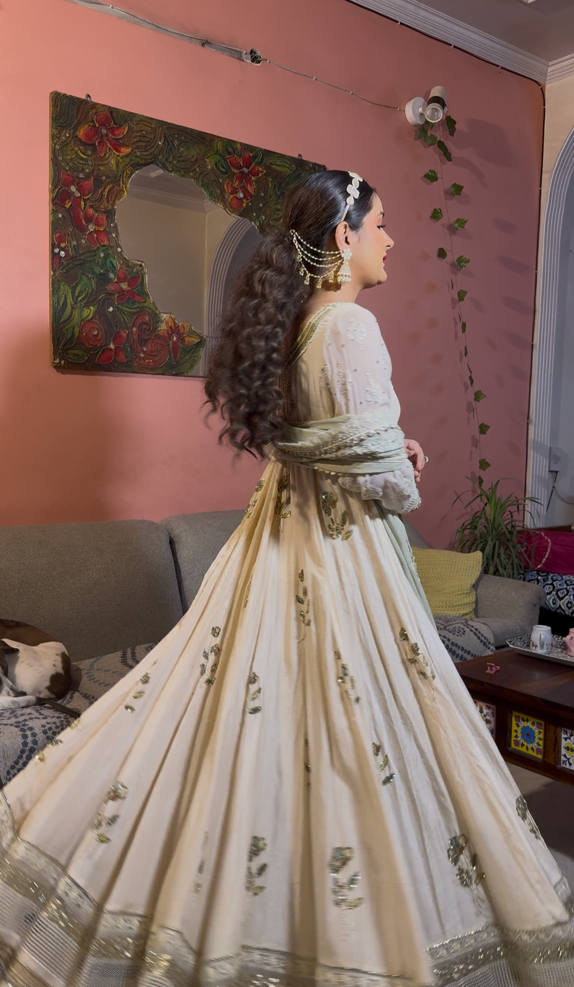 🌻Riwaayat 🌻Semi bridal Anarkali, Royal and Elegant for weddings and Roka ceremonies