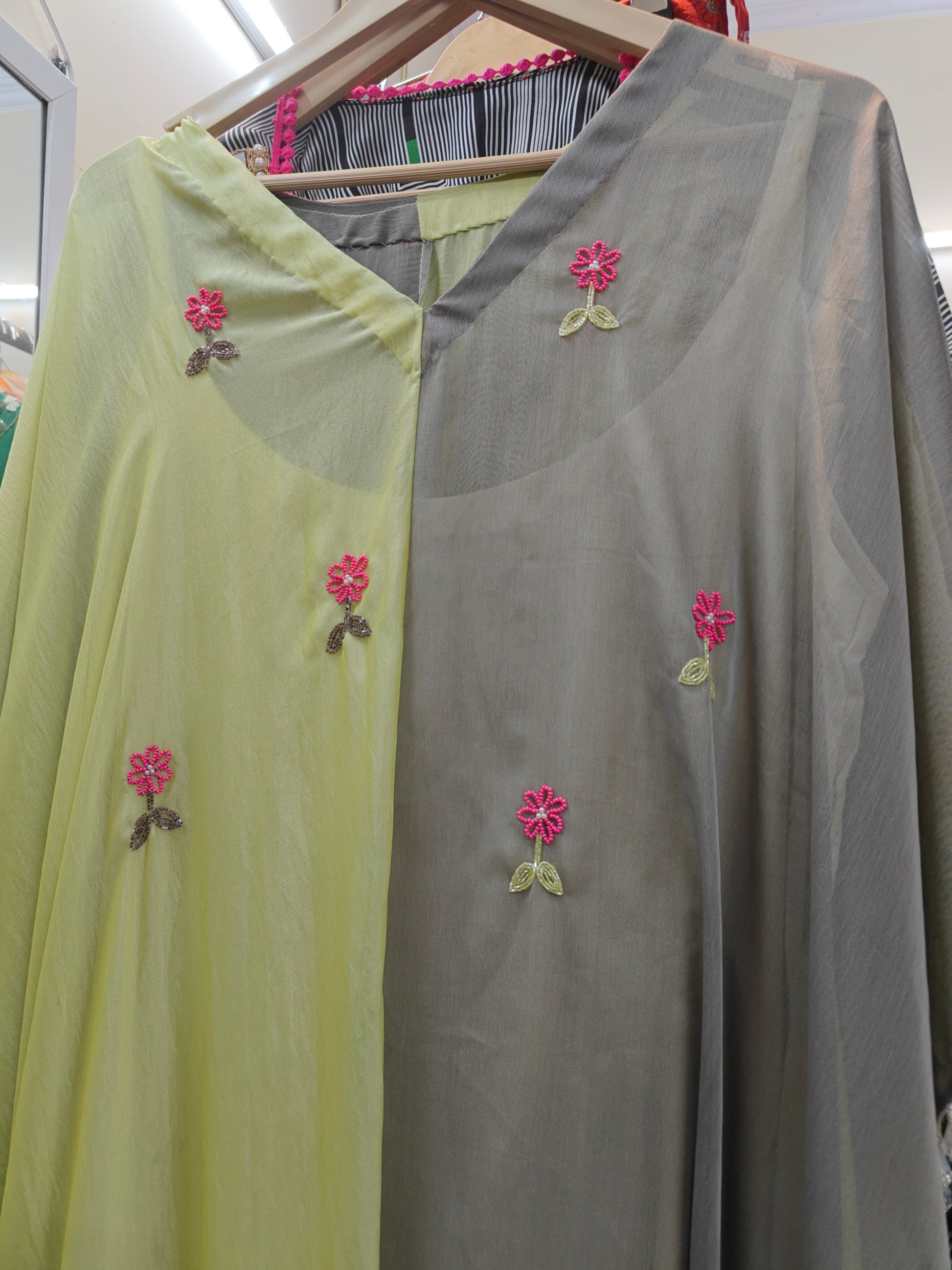 embroidered kaftan tunic