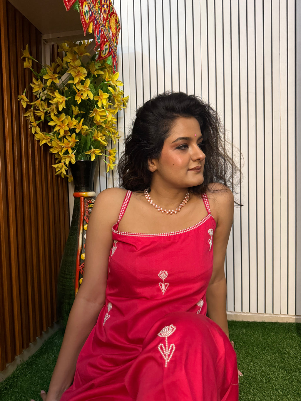 🌷 GUL🌷KURTA. Strappy Sleeveless Cord Set for Rakhi | Girly Cotton Co-ord for Indian Summer